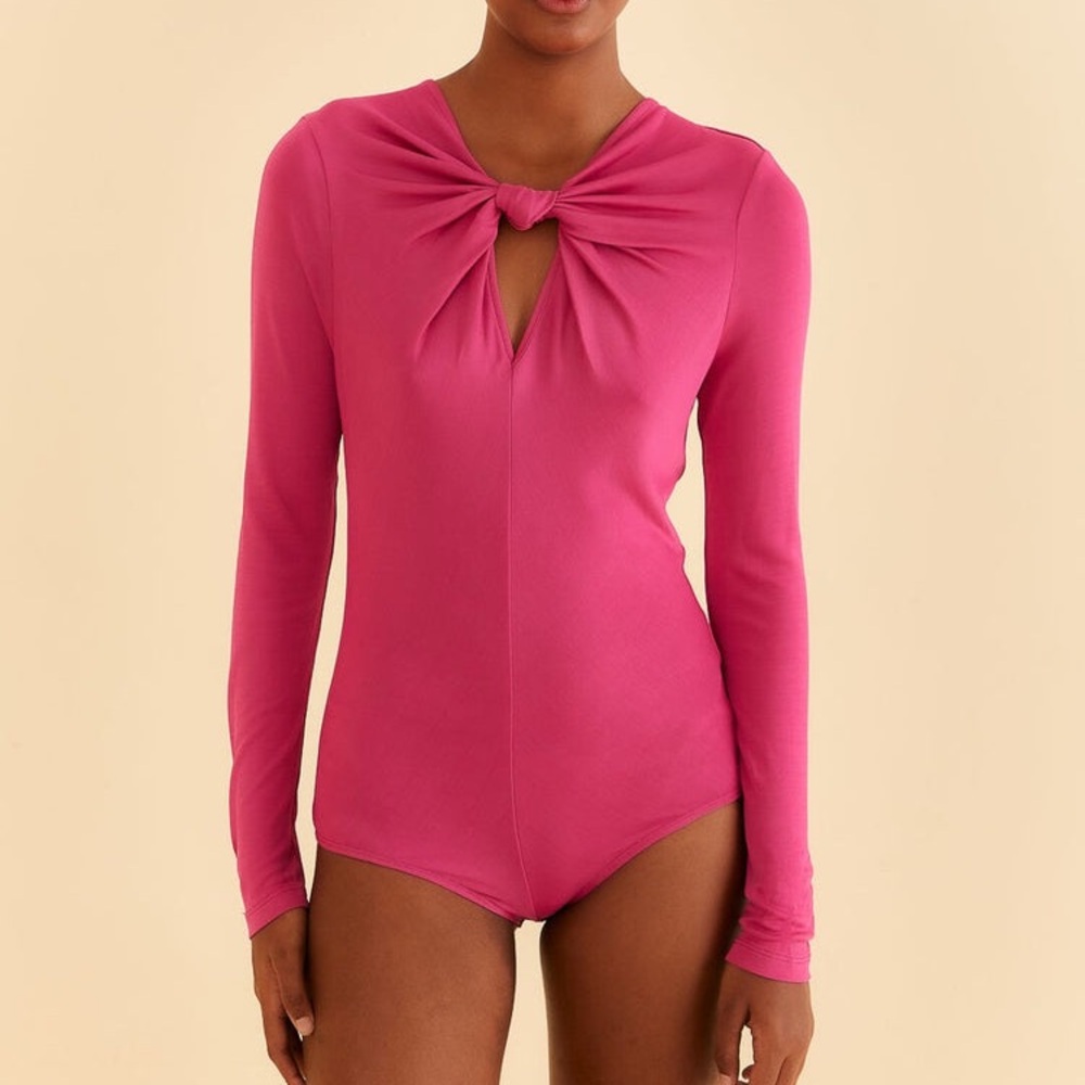 Farm Rio Pink Long Sleeve Bodysuit